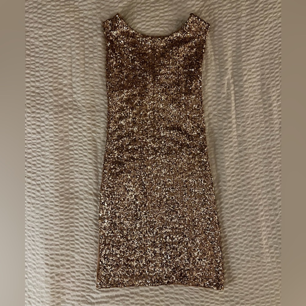 Gold Sequin Dress